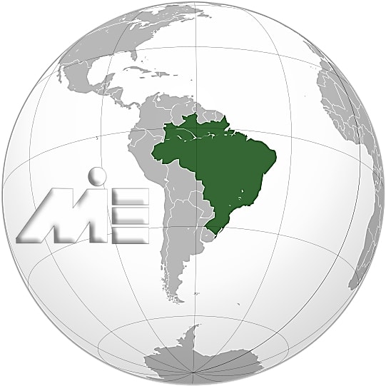 برزیل بر روی نقشه