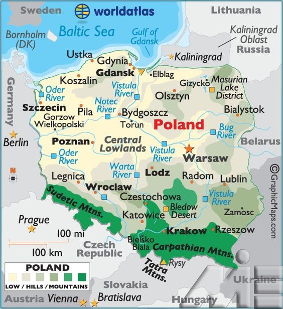 نقشه لهستان