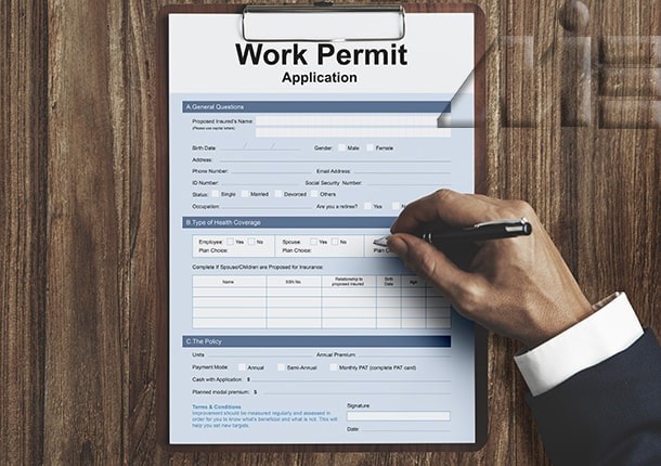 مجوز کار ـ ویزای کار ـ فرم درخواست ویزای کار ـ Work Permit