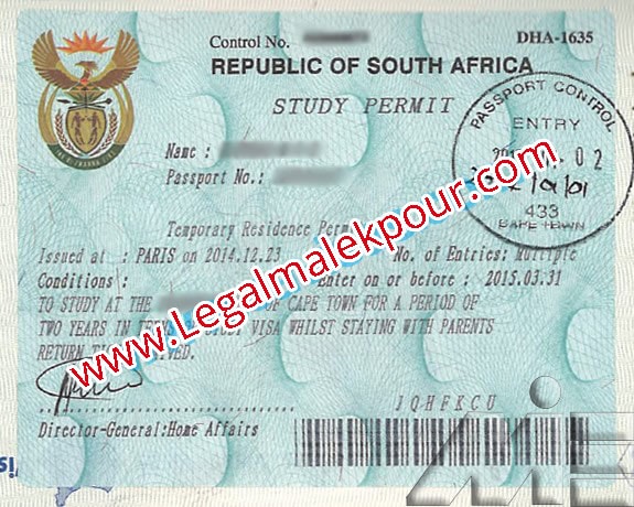 ویزای تحصیلی آفریقای جنوبی