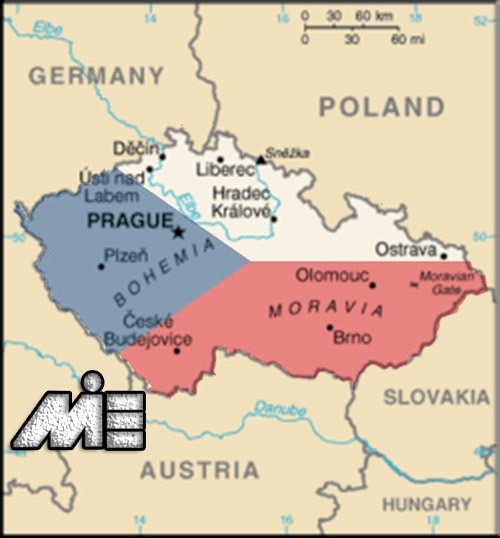 نقشه نقشه جمهوری چک ـ جمهوری چک کجاست؟ ـ کشور چک کجاست؟