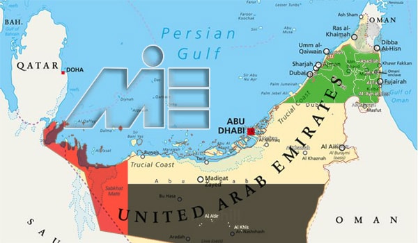 نقشه و پرچم امارات