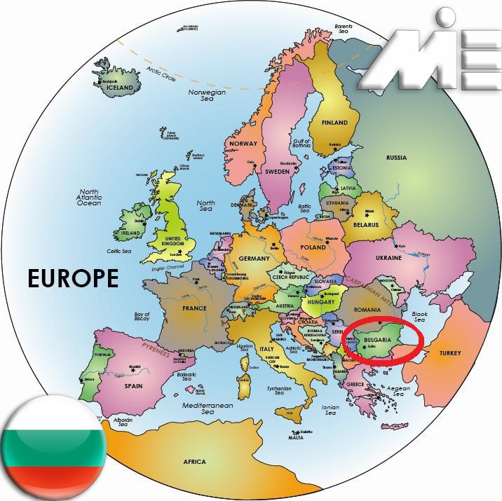 بلغارستان بر روی نقشه ـ بلغارستان کجاست؟