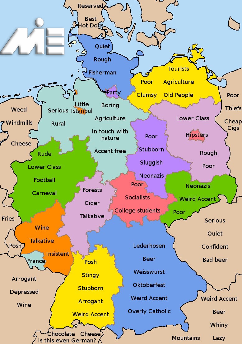 بهترین شهر های المان - نقشه المان