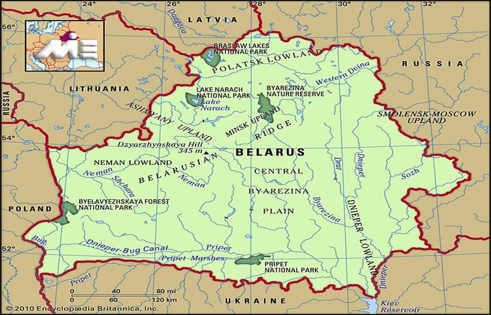 نقشه بلاروس
