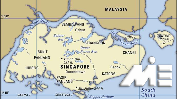 نقشه سنگاپور